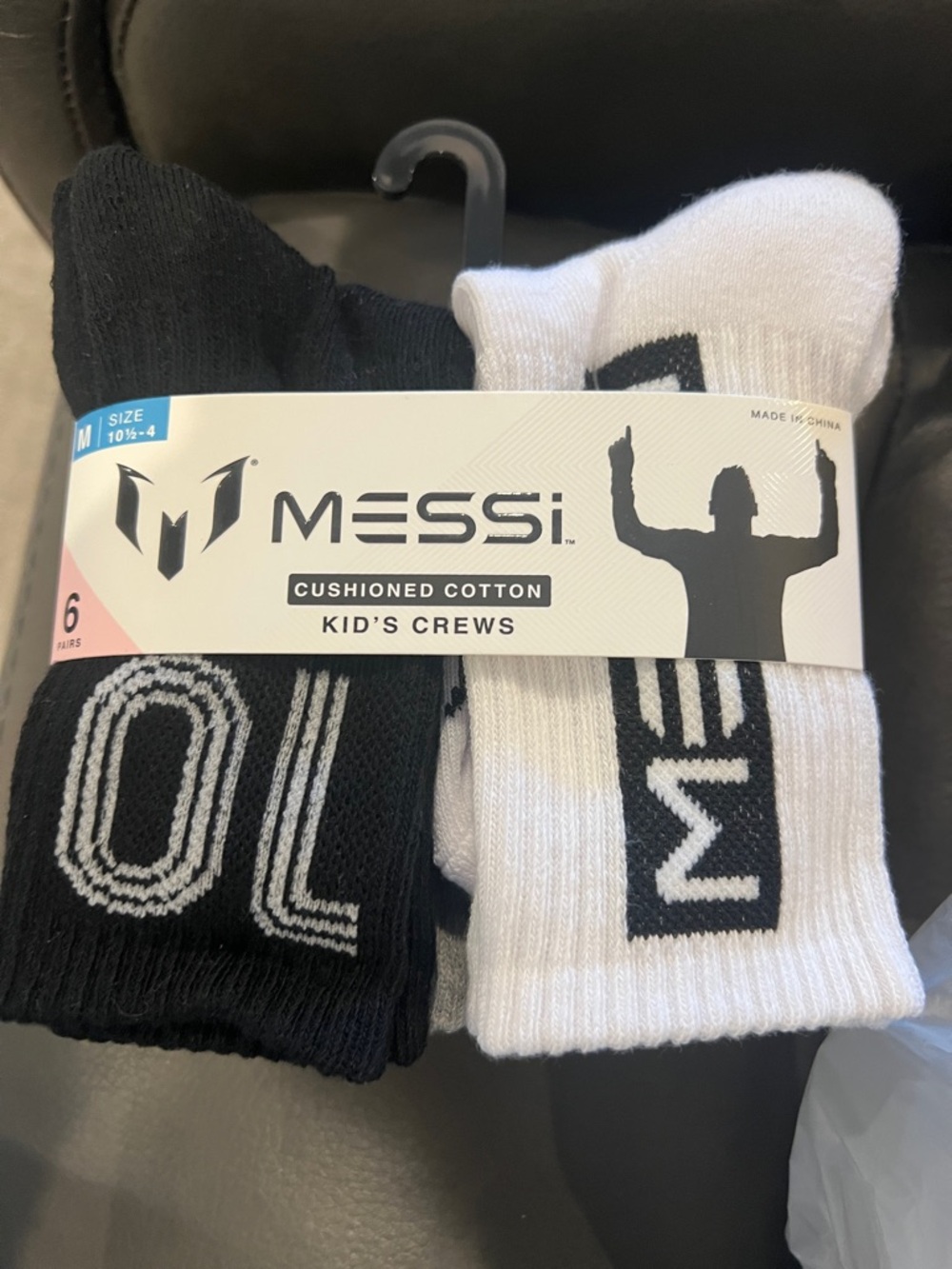 NWT Messi Kids Crew Socks – 6 Pairs